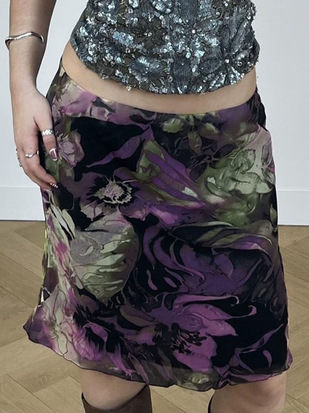 StyleCast x Revolte Women Floral Mini A-Line Skirt - view 1