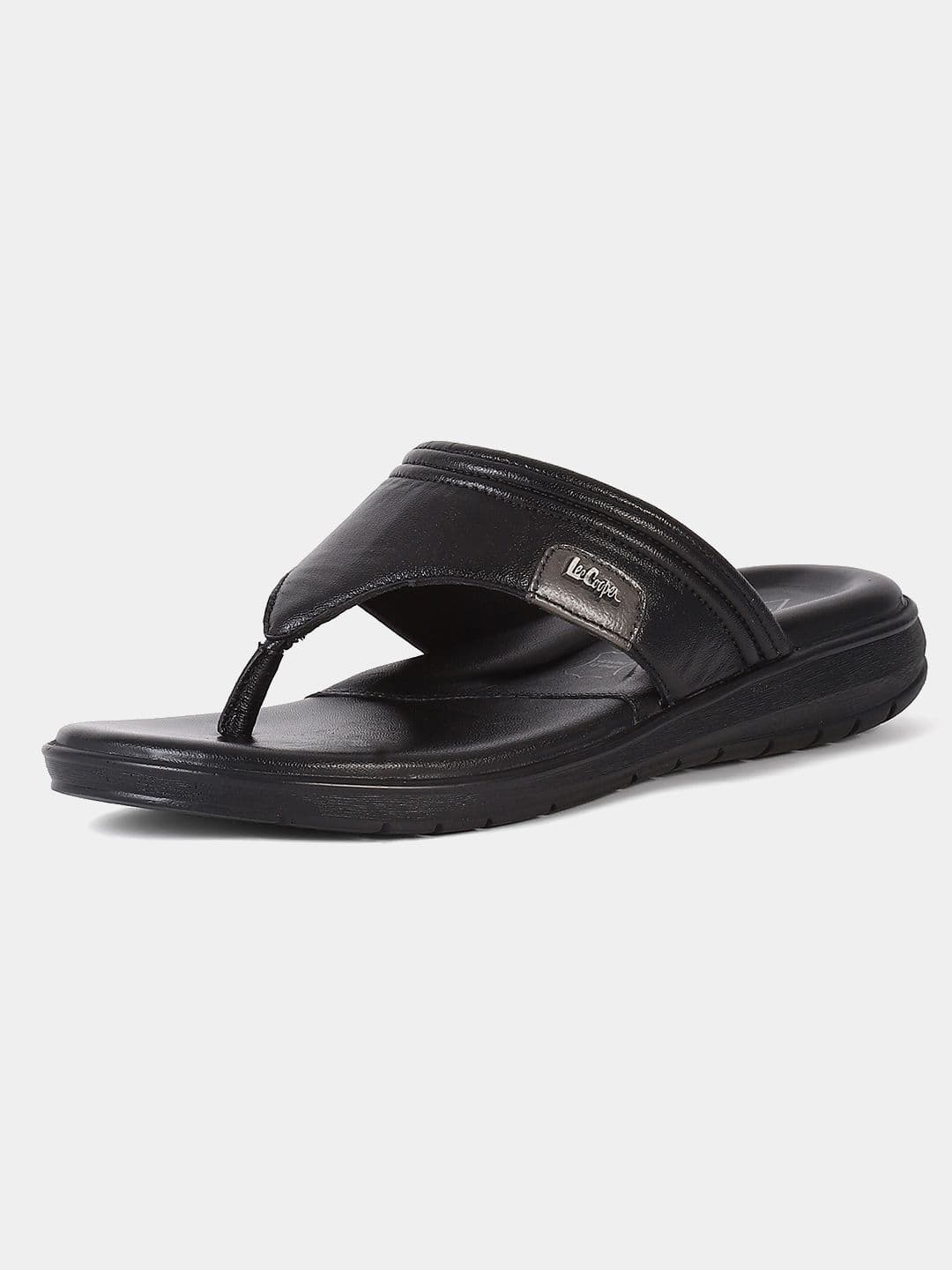 Lee Cooper Men Leather Black Comfort Sandals - view 1