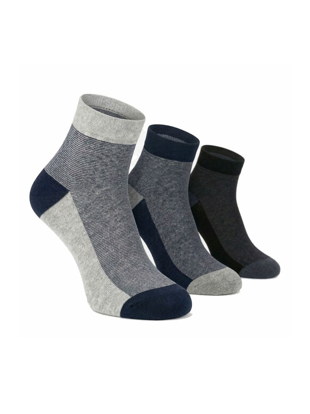 Dollar Men Pack of 3 Cotton Assorted Ankle Length Socks