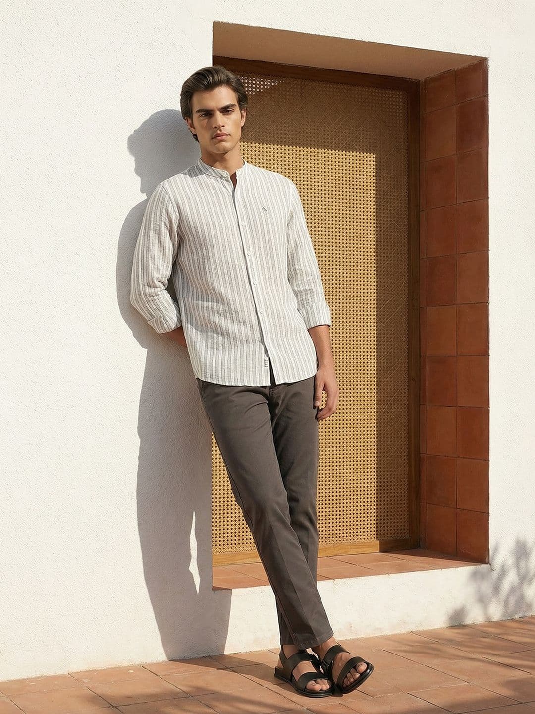 Mr Bowerbird Tailored Fit Vertical Striped Casual Shirt - view 1