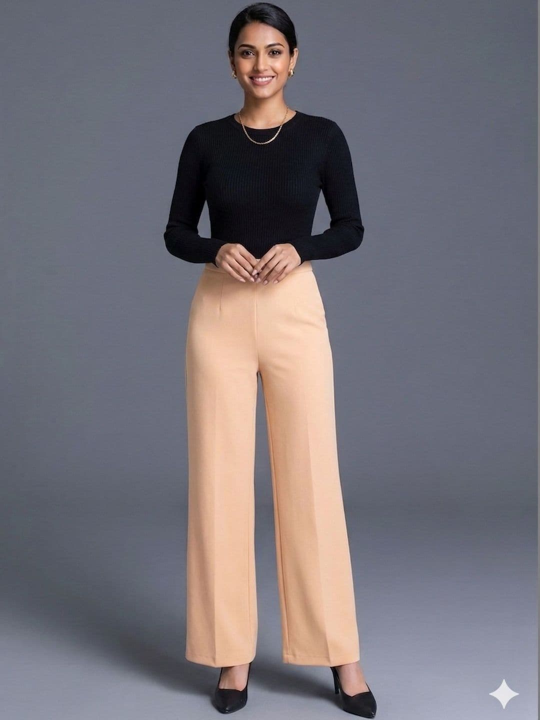 Flexible Apparels Women Knitted Palazzos - view 1