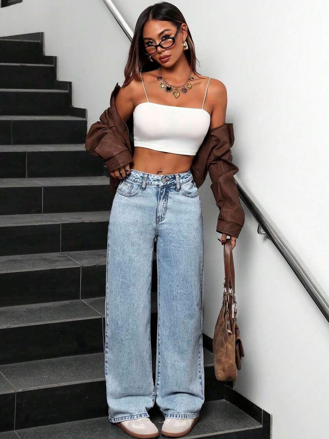 R.Code by The Roadster Life Co. Women Wide Leg High-Rise Light Fade Stretchable Jeans - view 1