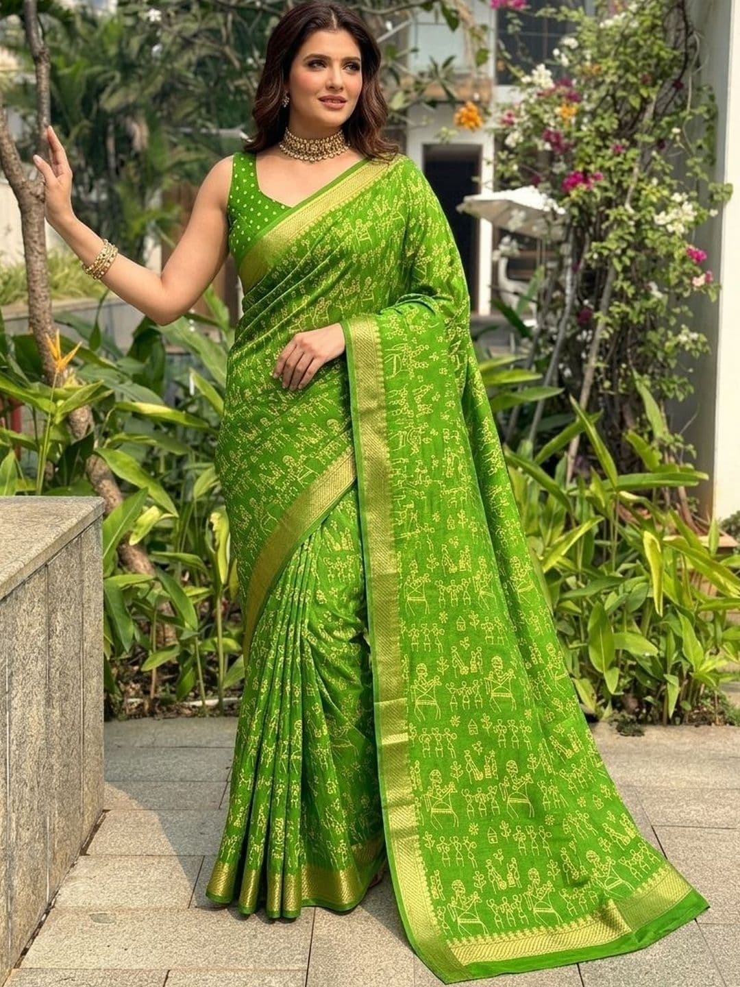 KALINI Printed Woven Georgette Sarees - view 1