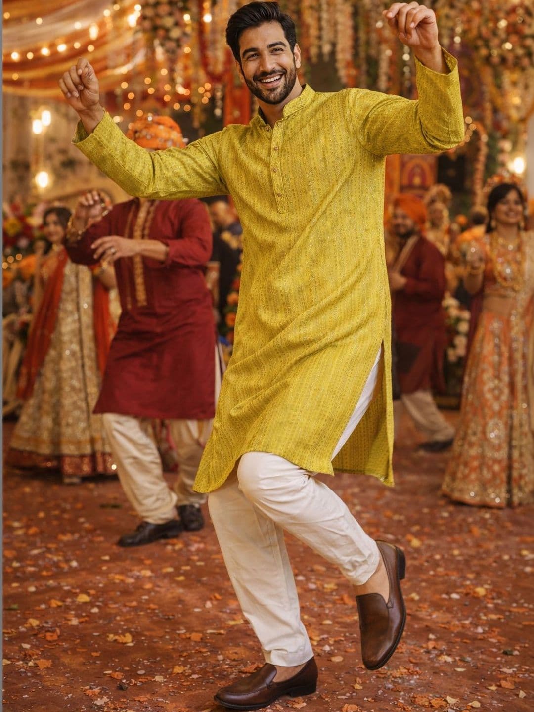 HERE&NOW Ethnic Motifs Embroidered Sequinned Kurta - view 1