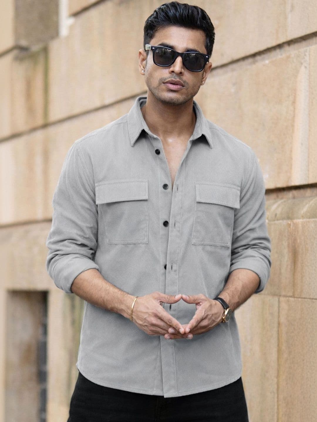 CHROVEL Men Corduroy Jacket