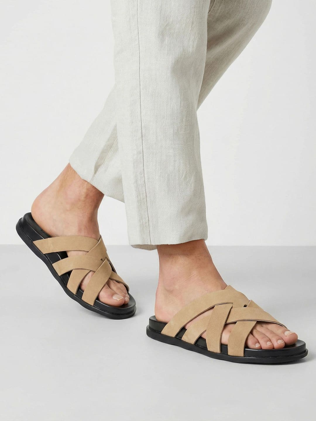 Styli Men Criss-Cross Slide Comfort Sandal - view 1