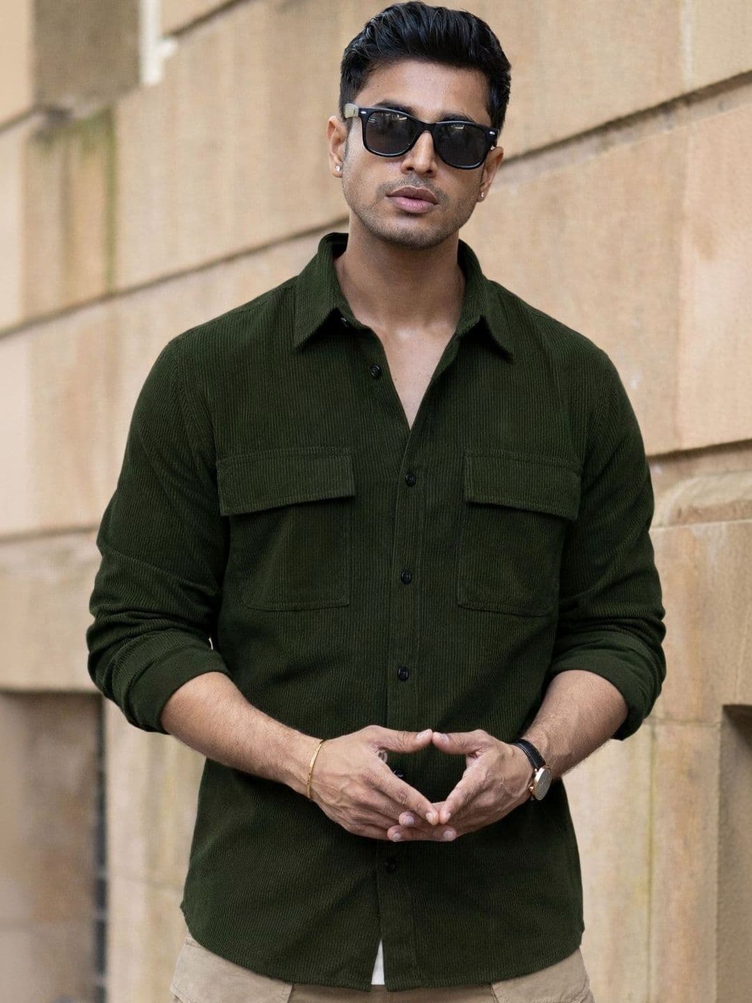 CHROVEL Men Corduroy Jacket