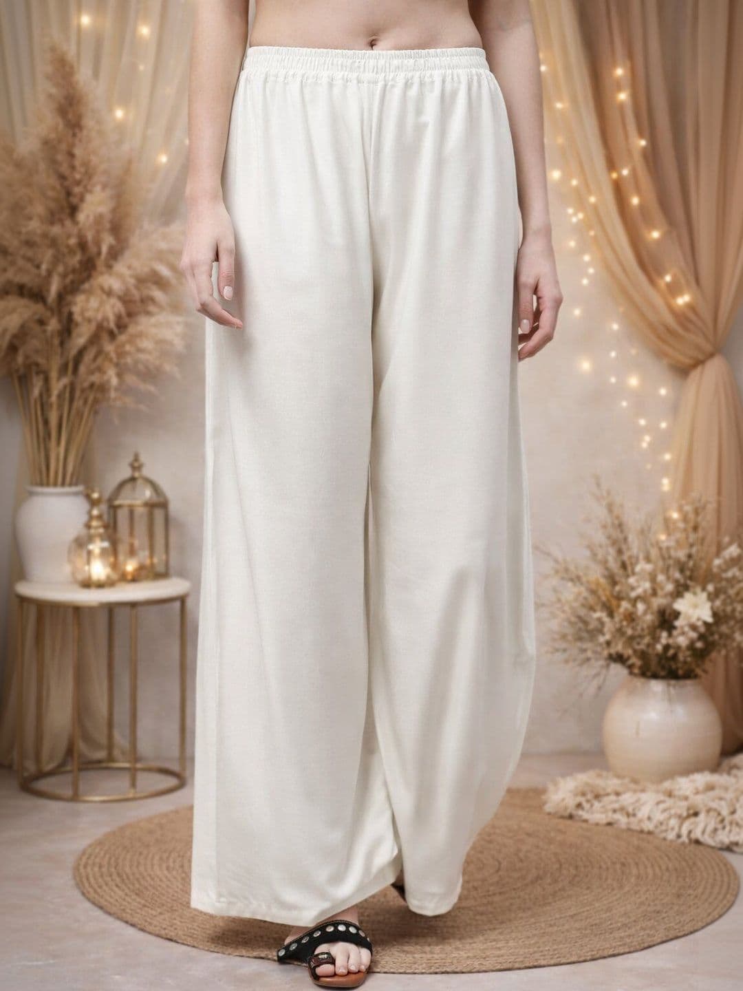 KALINI Women Flared Ethnic Palazzos - view 1