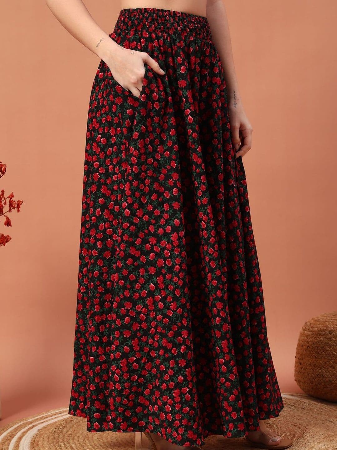 OTABU Women Floral Printed Flared Palazzos - view 1