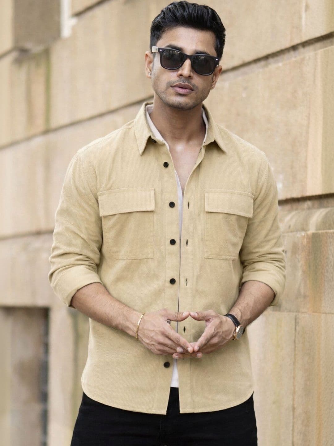 CHROVEL Men Corduroy Jacket