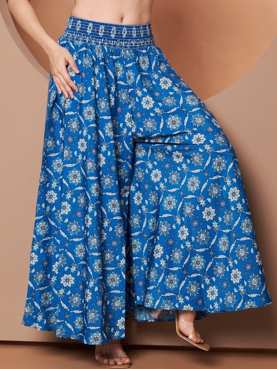 OTABU Women Floral Printed Flared Palazzos - view 1