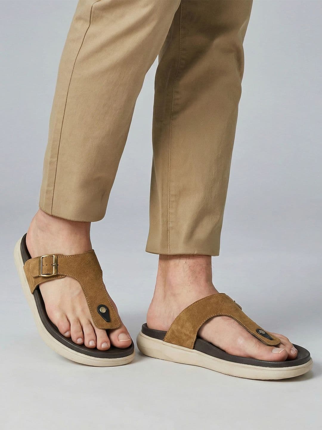 Styli Men Buckle-Up Comfort Thong Sandals - view 1