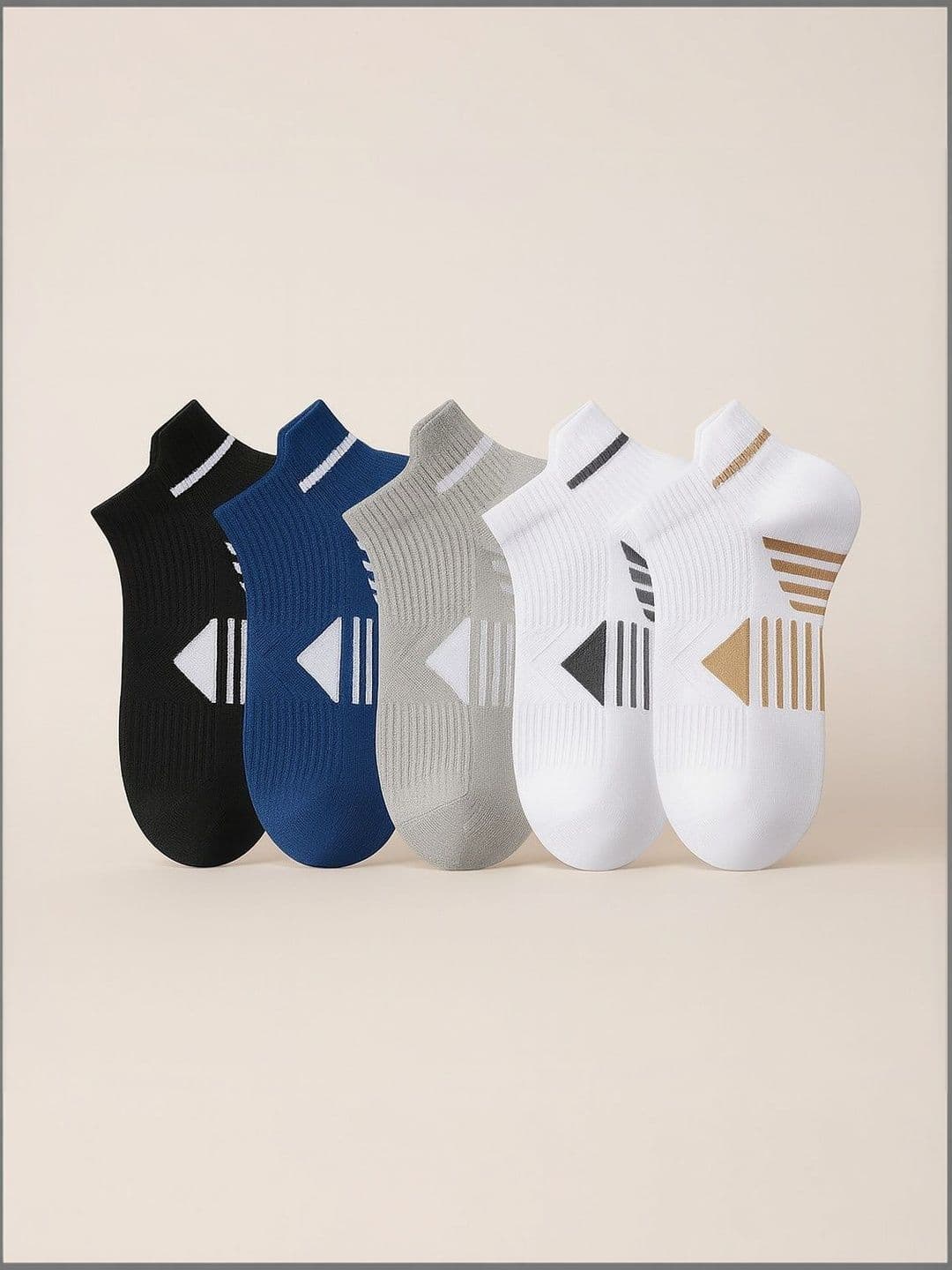 PRASTHAN Men Pack of 5 Cotton Blend Ankle Length Socks - view 1