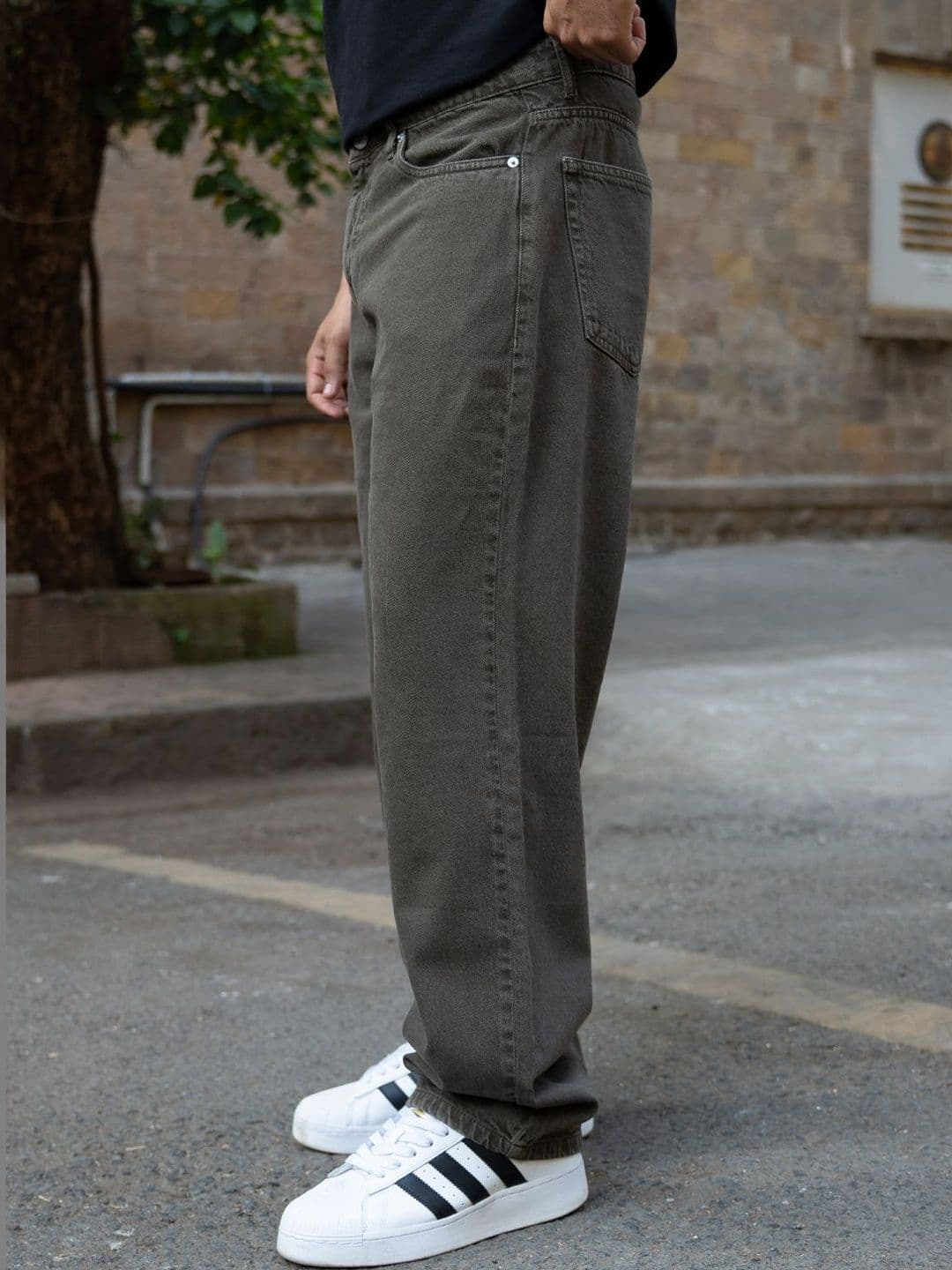Powerlook Men Cotton Mid-Rise Baggy Jeans - view 1
