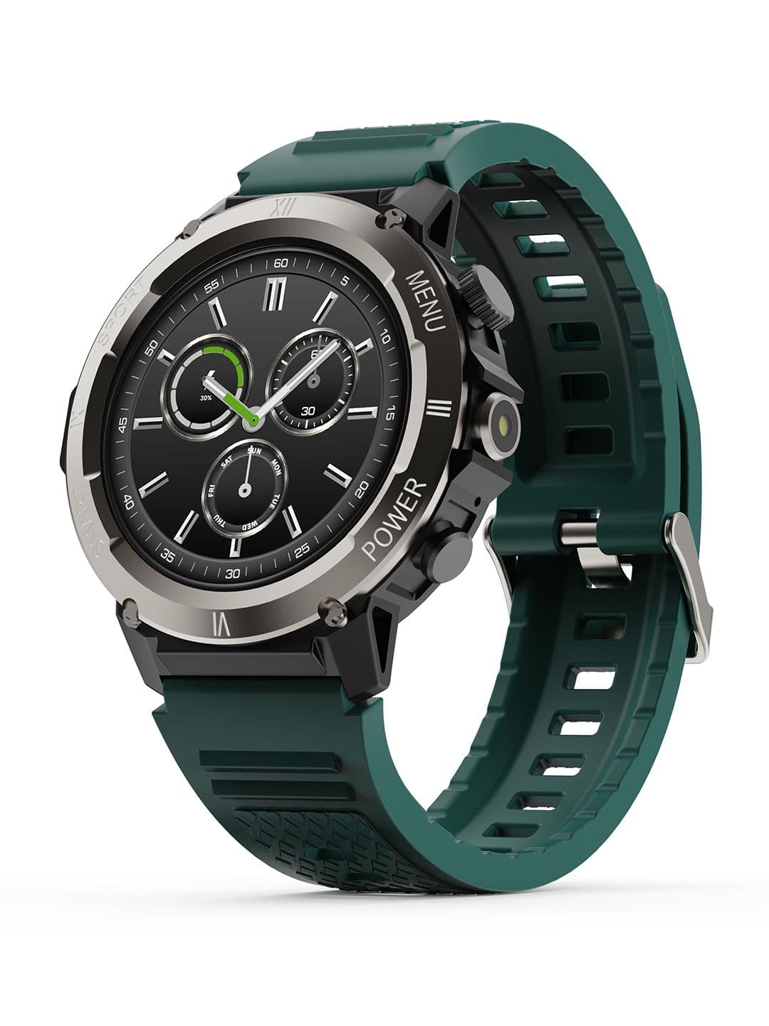 GOBOULT Tuff Hawk Smartwatch with 1.39 HD Display, Working Crown & Quick Access Torch