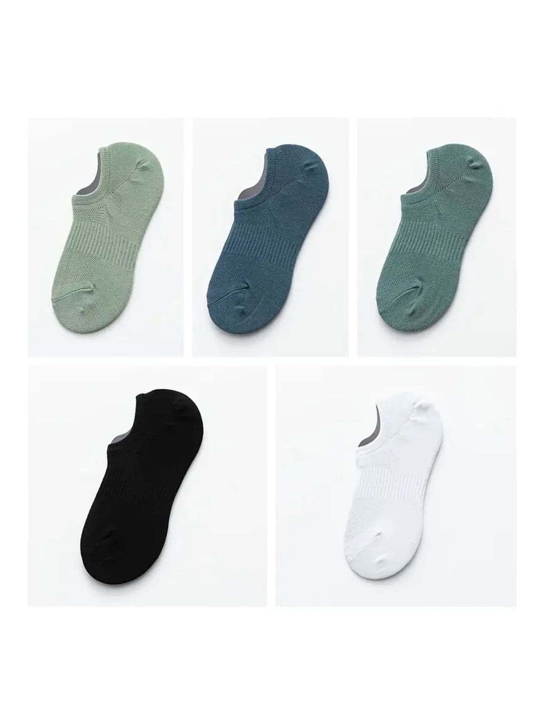 PRASTHAN Men Pack of 5 Cotton Blend Ankle Length Socks - view 1