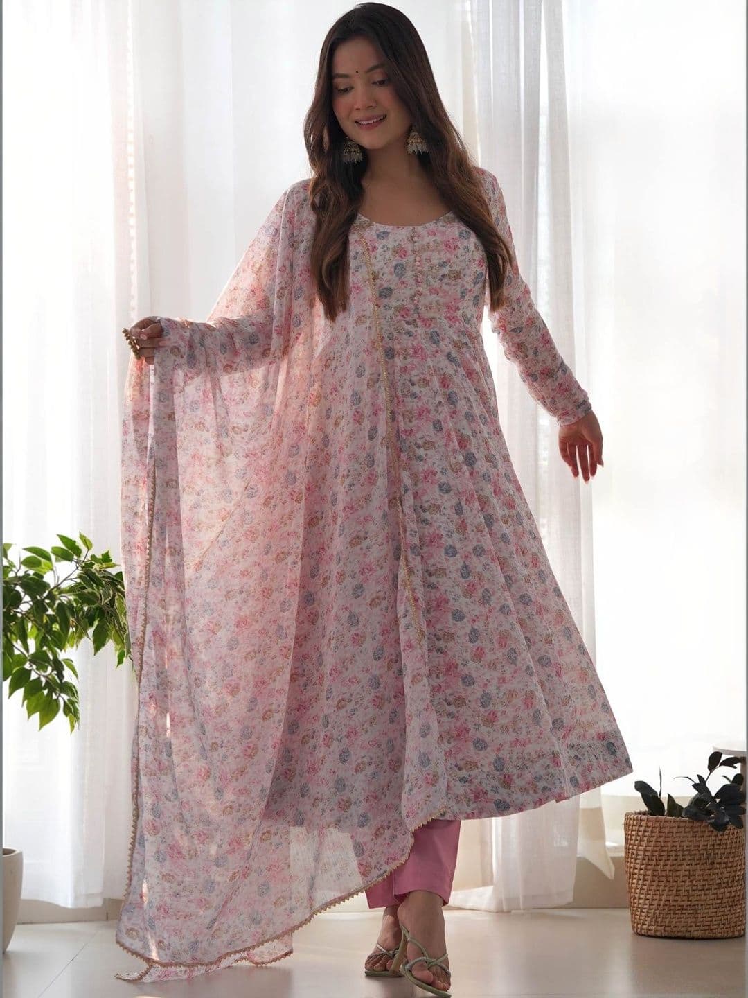KHODI LIFESTYLE Women Floral Printed Regular Kurta with Palazzos & With Dupatta - view 1