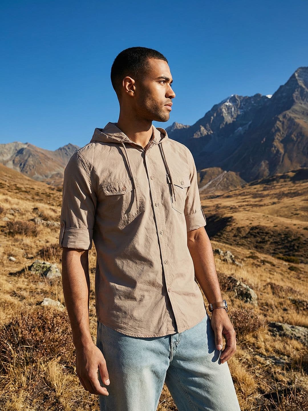 The Roadster Life Co. Hooded Casual Shirt - view 1