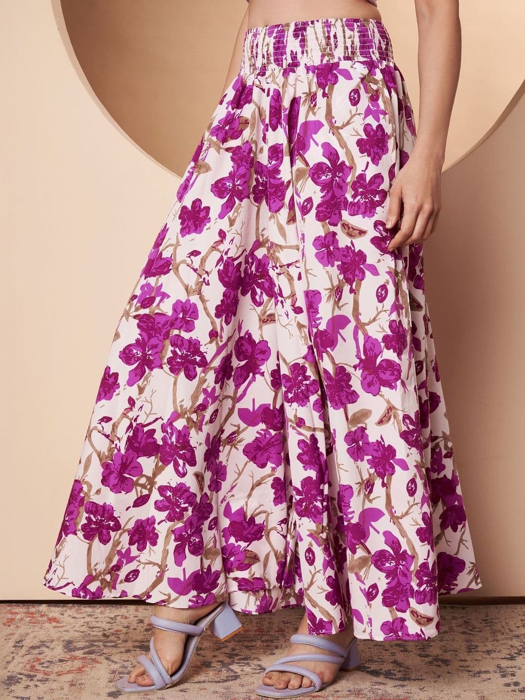 OTABU Women Floral Printed Flared Palazzos - view 1