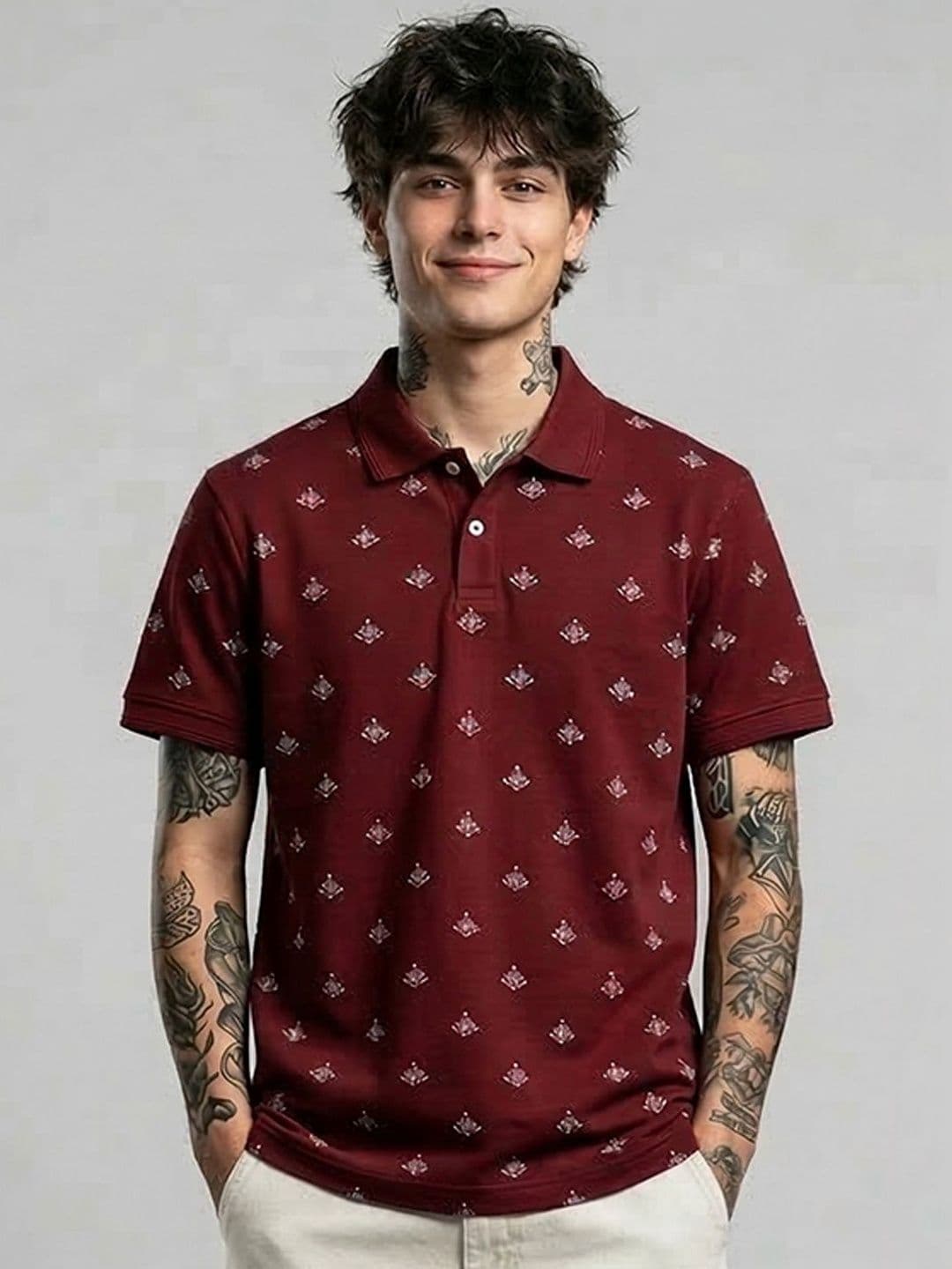 HERE&NOW Mens Polo Regular Fit Half Sleeve Casual Wear Tshirts - view 1