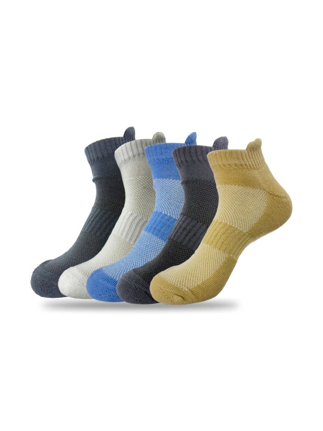 PRASTHAN Men Pack of 5 Cotton Blend Ankle Length Socks - view 1