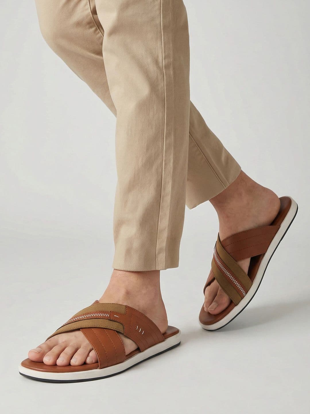Styli Men Cross Strap Comfort Sandal - view 1
