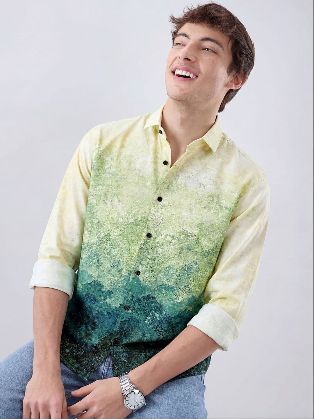 SANBROS Men Cotton Printed Shirts - view 1