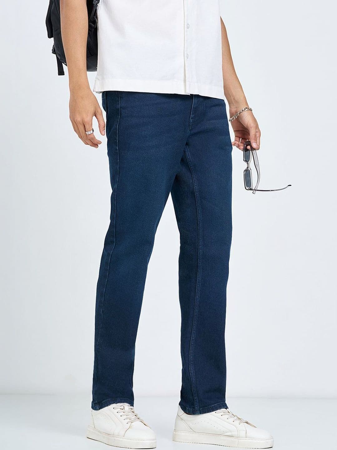 SF JEANS by Pantaloons Men Straight Fit Mid-Rise Light Fade Jeans - view 1