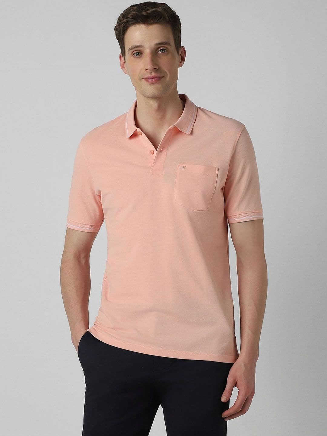 Peter England Casuals Men Polo Collar Pockets T-shirt - view 1