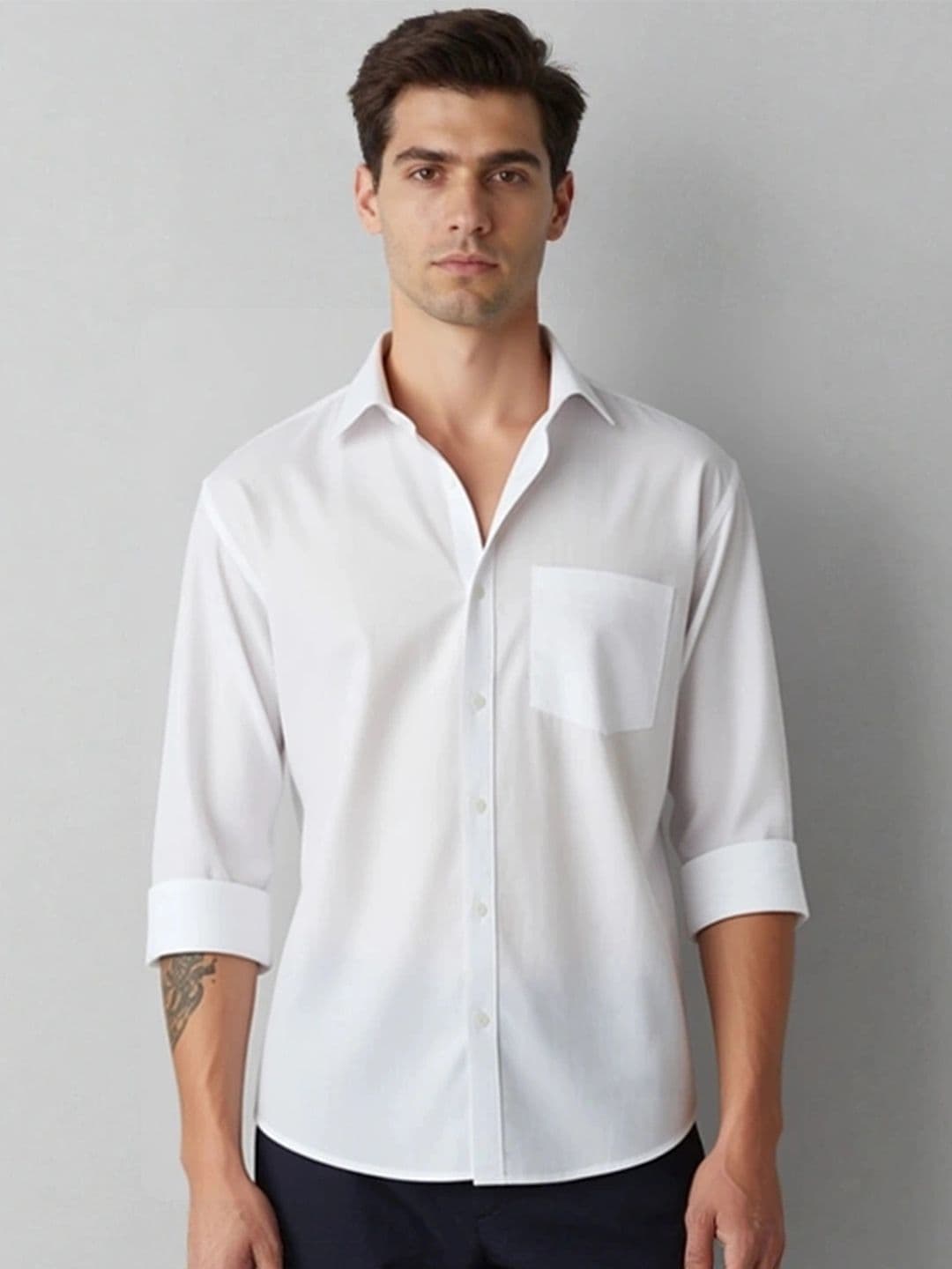 The Roadster Lifestyle Co. Men Solid Linen Casual Shirt - view 1