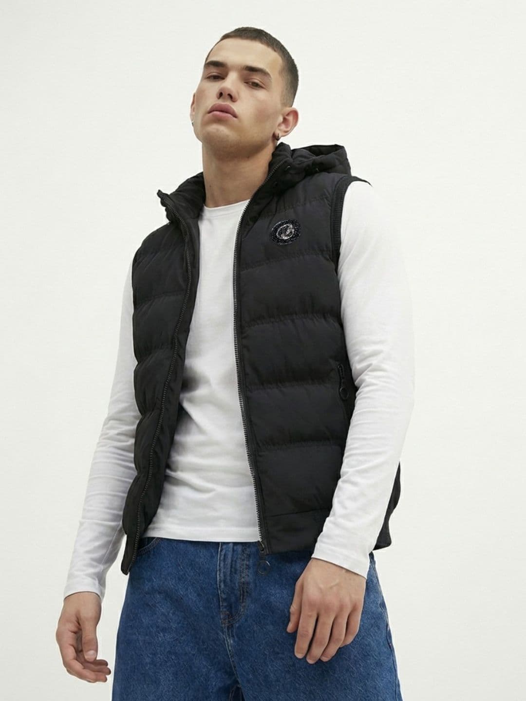 StyleCast x Revolte Stand Collar Detachable Hooded Quilted Jacket - view 1