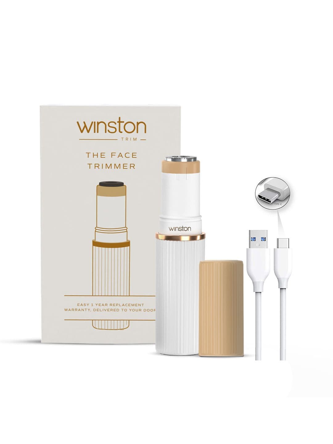 WINSTON Quick, Gentle, Painless & Safe Rechargeable Face Trimmer for Women Facial hair