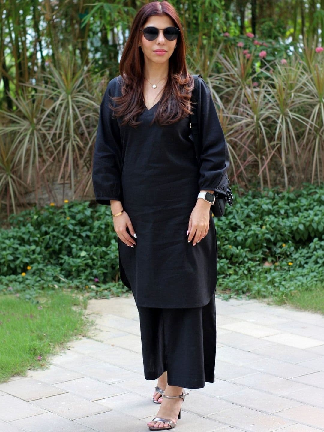 VHS FASHION Women Solid Kurta & Palazzo Set - view 1