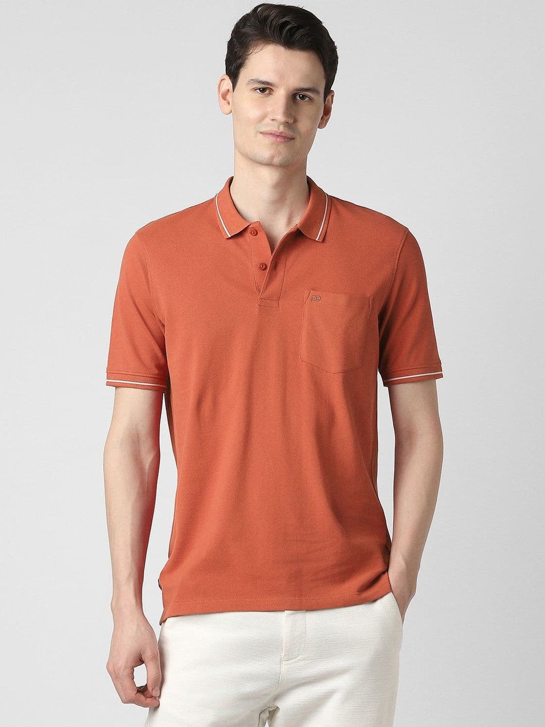 Peter England Casuals Men Polo Collar Pockets T-shirt - view 1