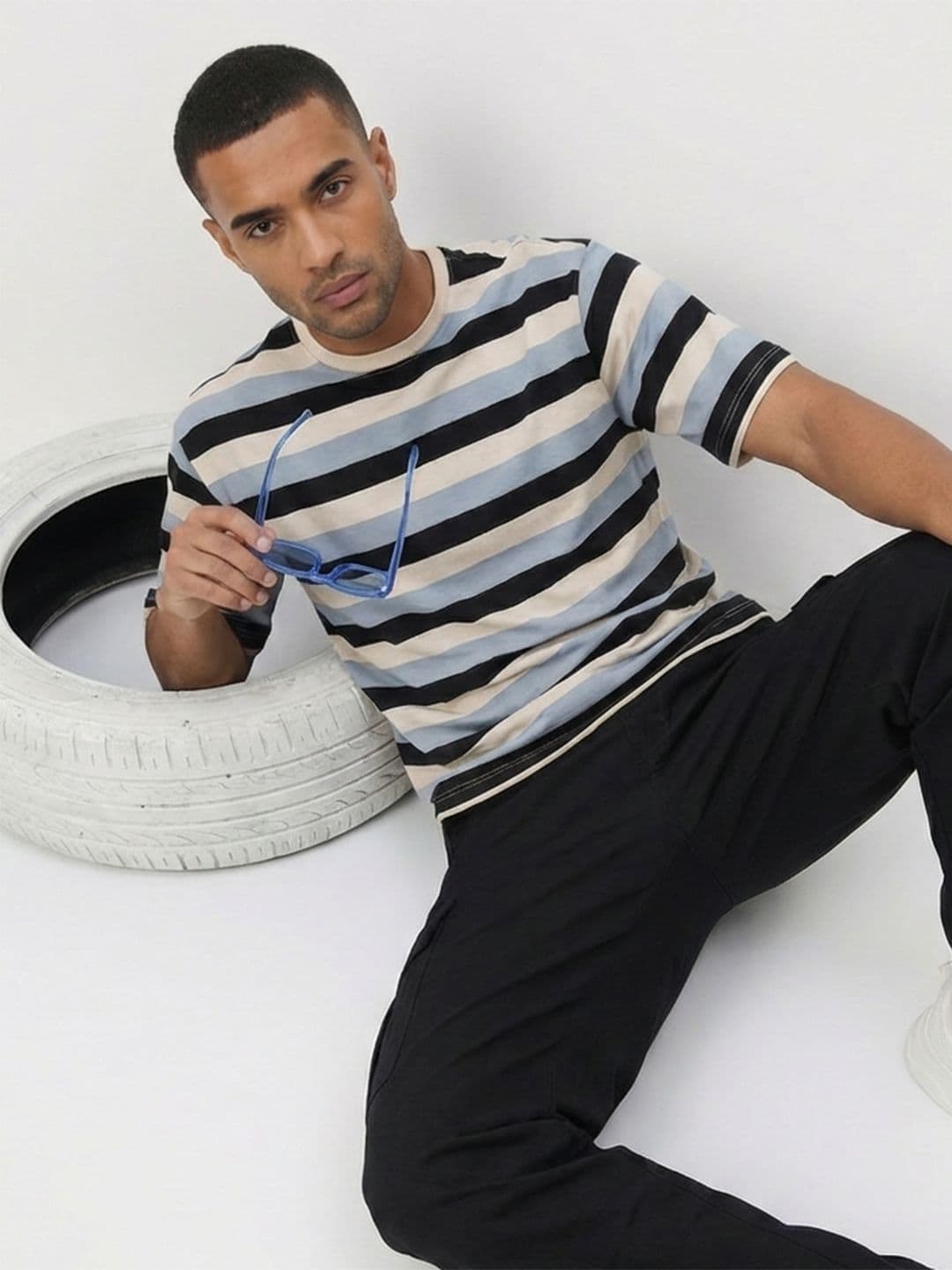 The Roadster Life Co. Striped Relaxed Fit T-shirt - view 1