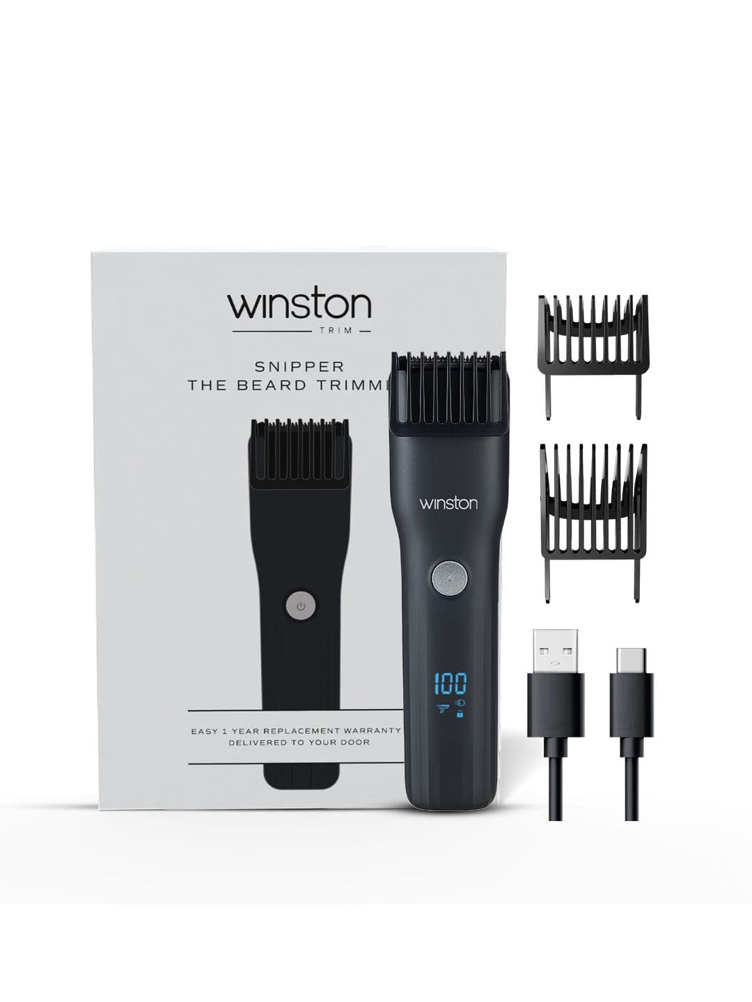 WINSTON WSBT-101 Snipper Beard Trimmer With Digital Display & Travel Lock - view 1