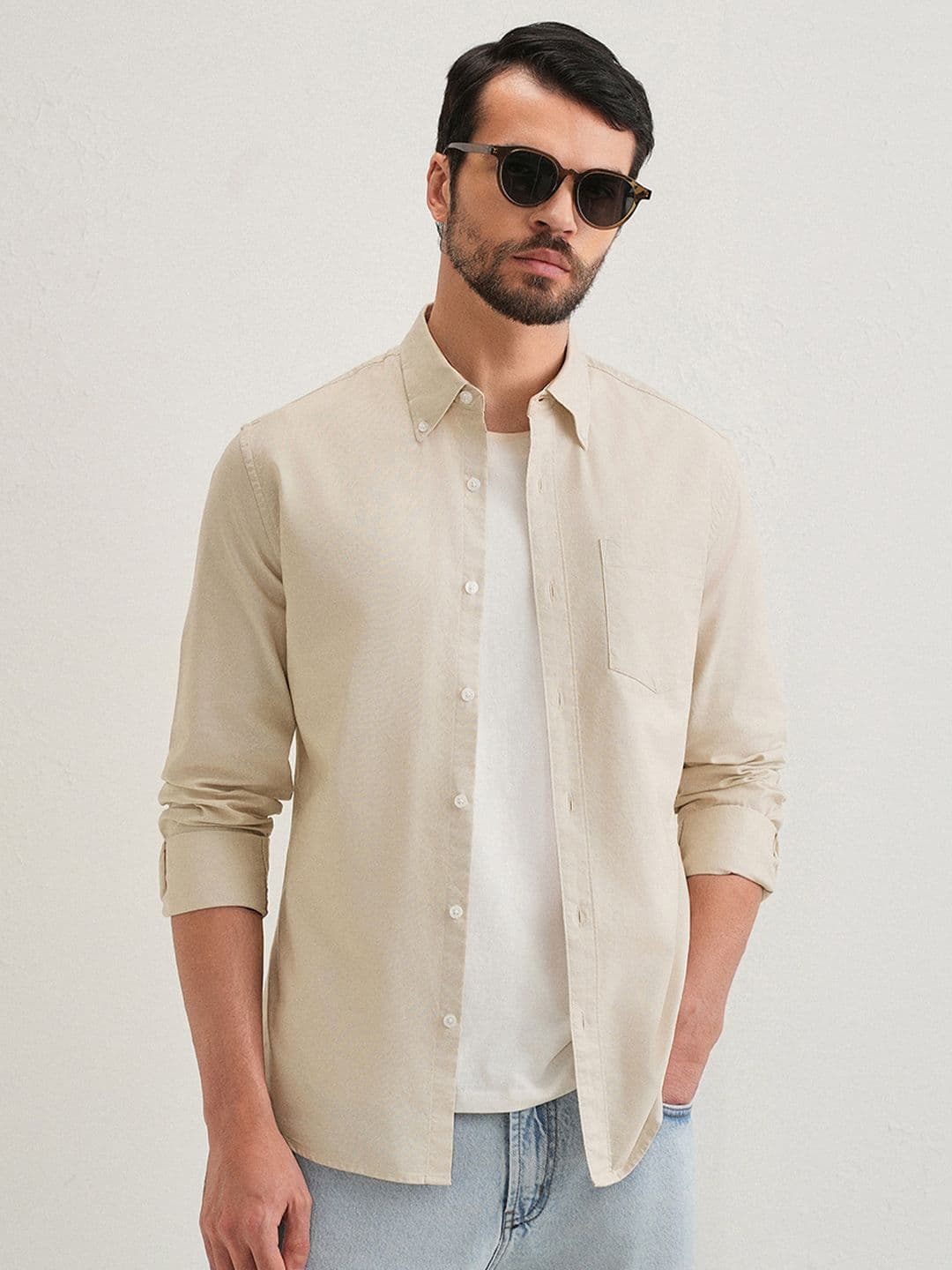 Banana Club Classic Slim Fit Cotton Oxford Shirt - view 1