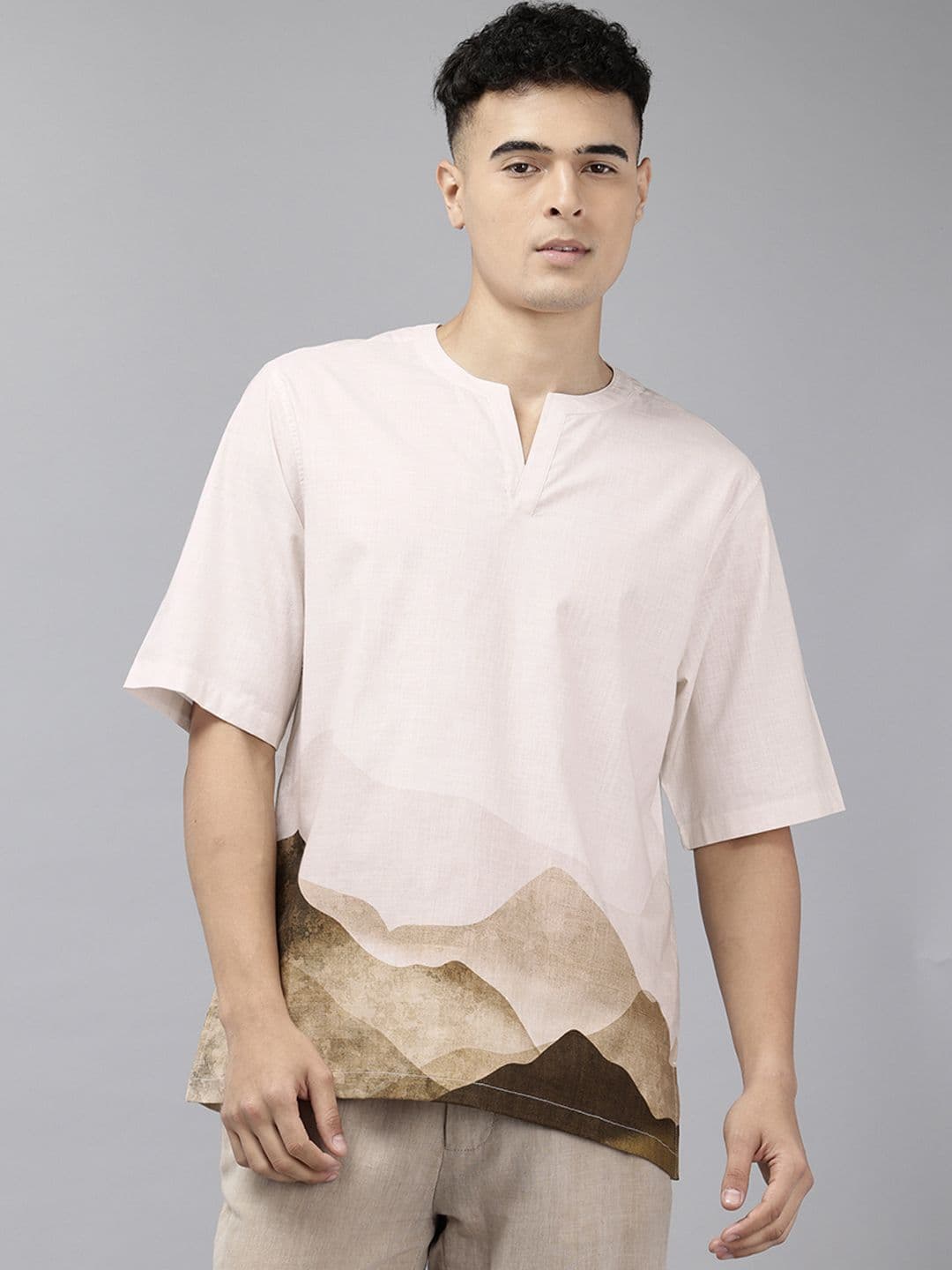NAVNIV Printed Pure Cotton Straight Kurta - view 1
