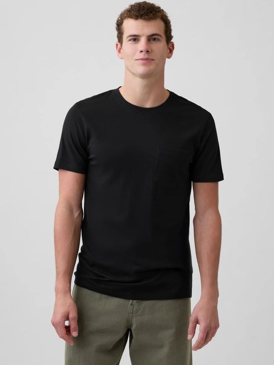 GAP Black Crew Neck Half T-shirt - view 1