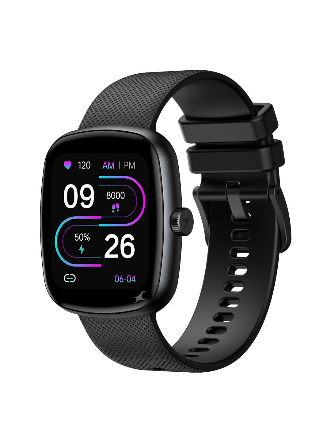 Fastrack Unisex Jupiter S3 1.83 TFT 2.5D Display Smartwatch - Black
