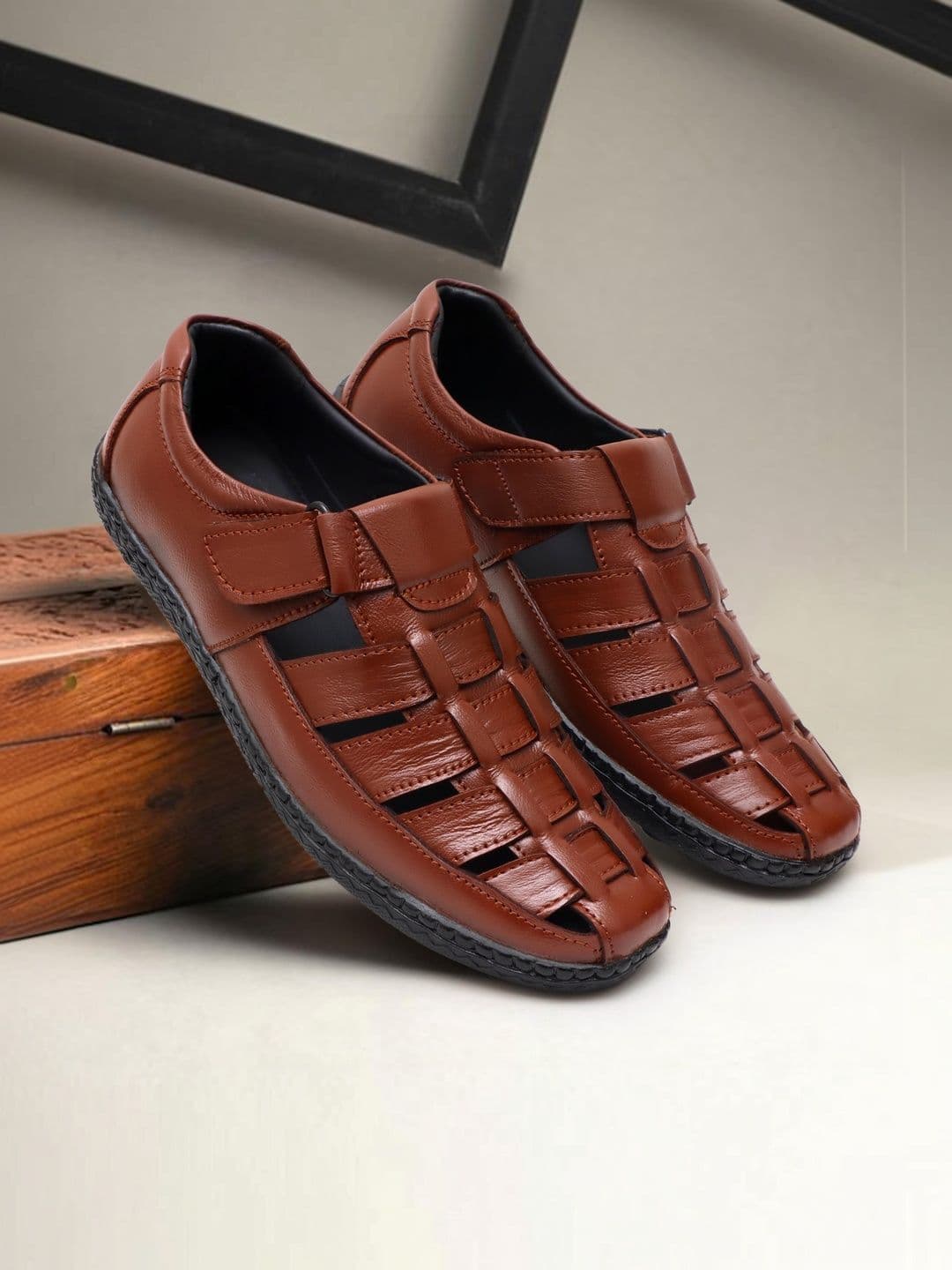 Mast & Harbour Men Leather Fisherman Sandals - view 1
