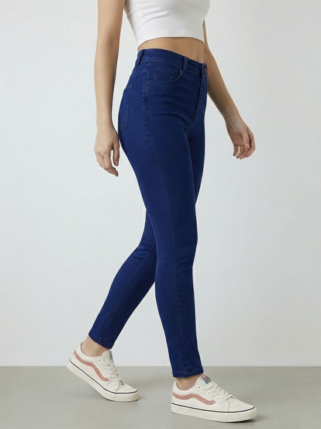 Mast & Harbour Women's Skinny High Rise Clean Look Regular Stretchable Denim Jeans - view 1