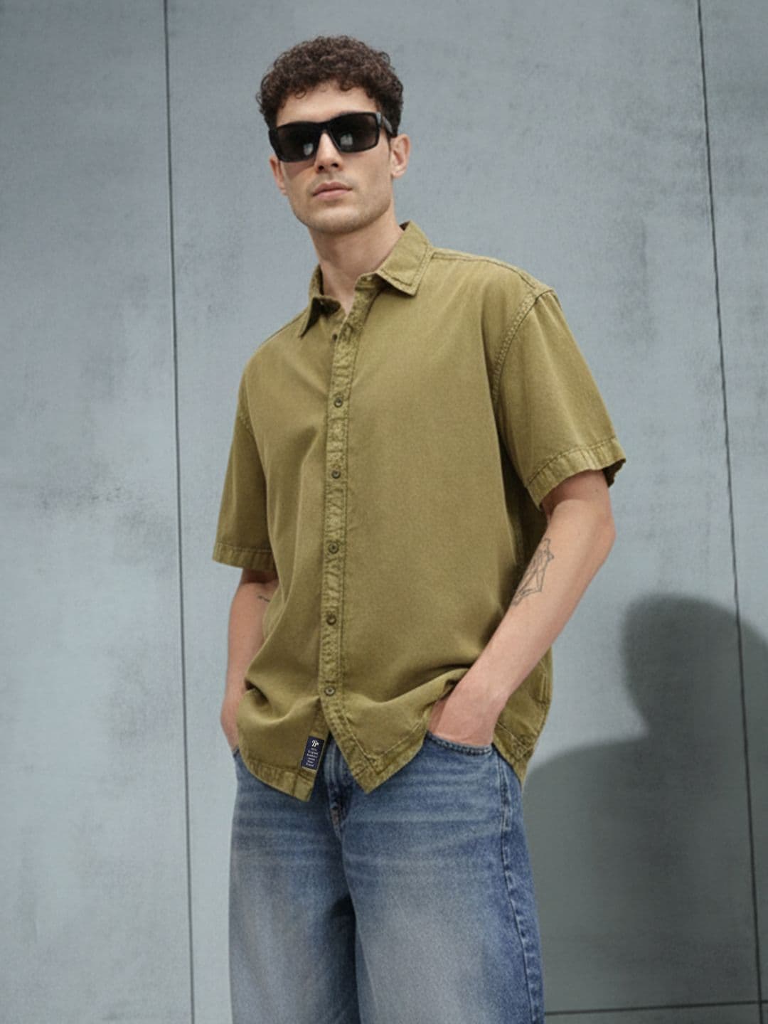 The Roadster Life Co. Washed Pure Cotton Relaxed Shirt - view 1