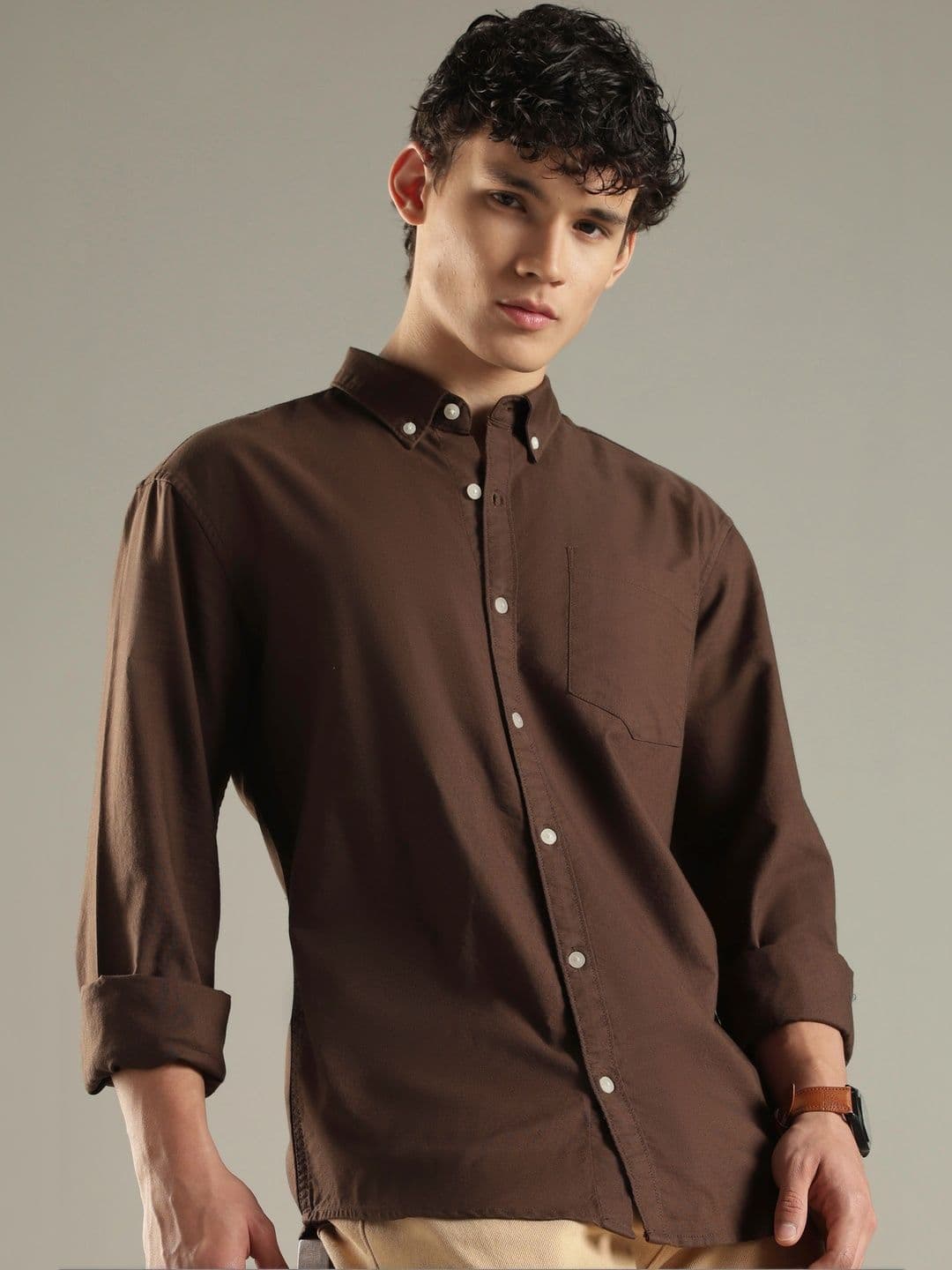 HERE&NOW Button-Down Collar Oxford Cotton Shirts - view 1
