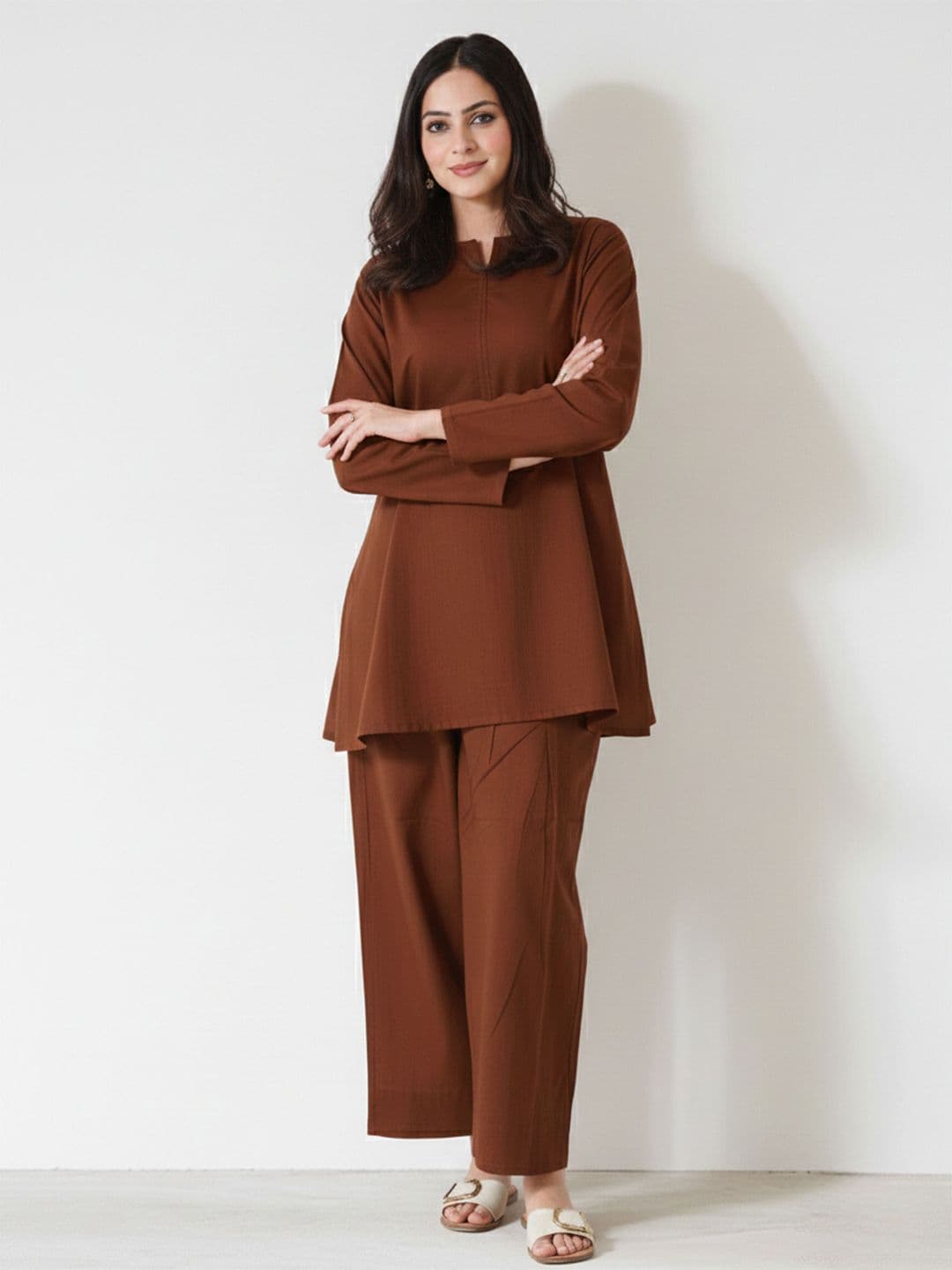 Royal Export Women Regular Chanderi Silk Kurta with Patiala - view 1