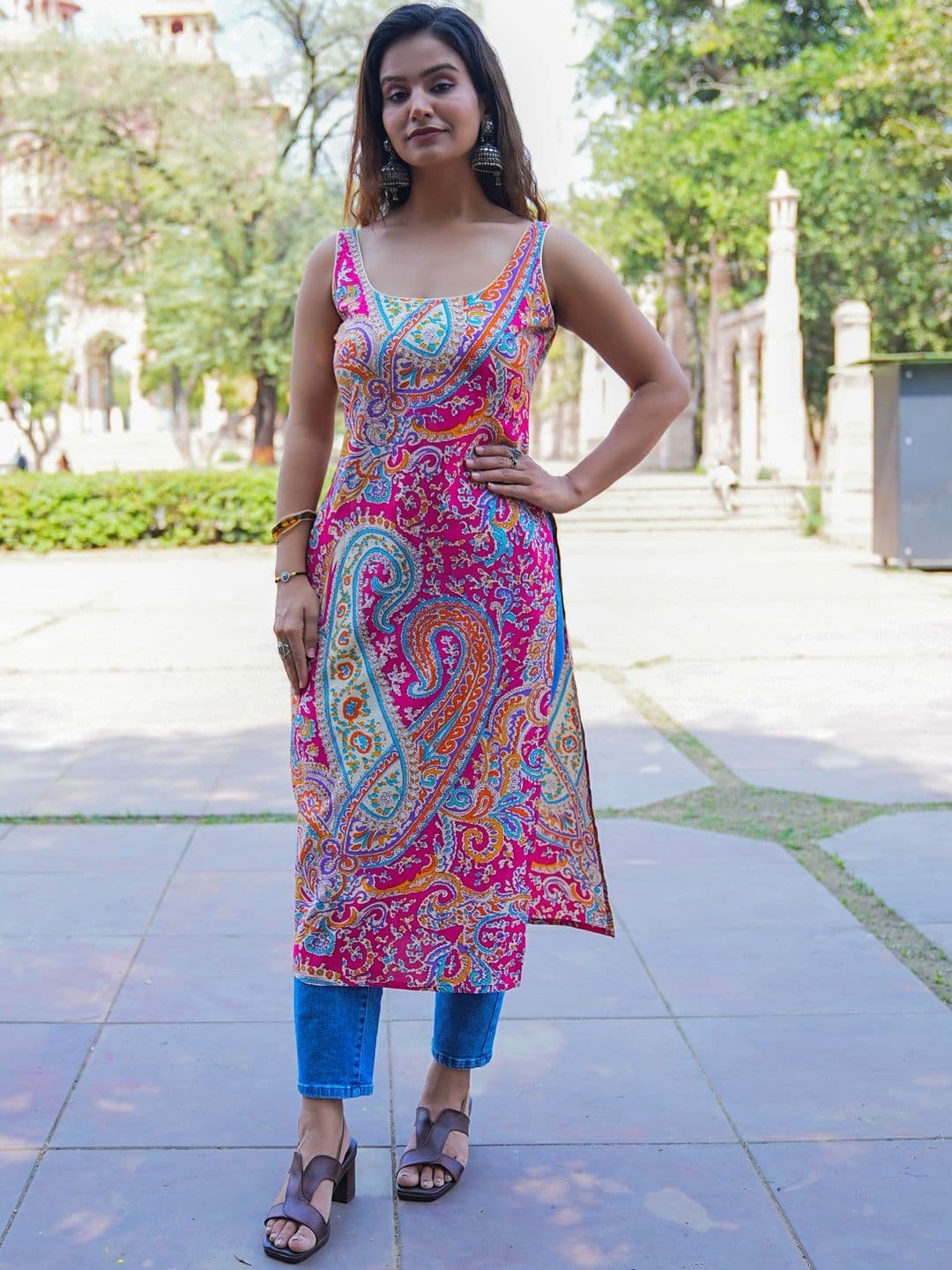 SAK JAIPUR Paisley Printed Kurti - view 1