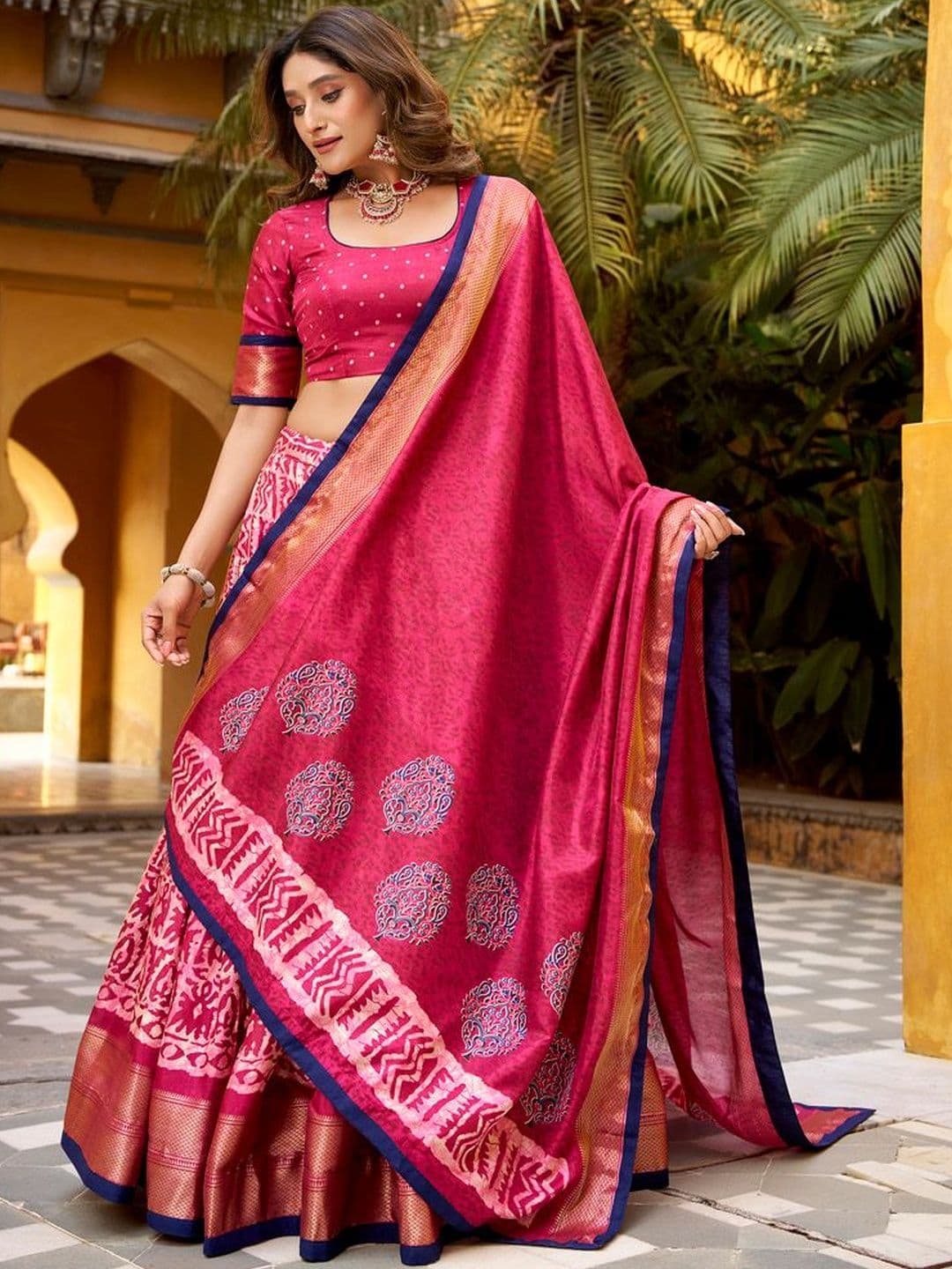 SOURAGYA Embellished Ready to Wear Lehenga & Blouse With Dupatta - view 1