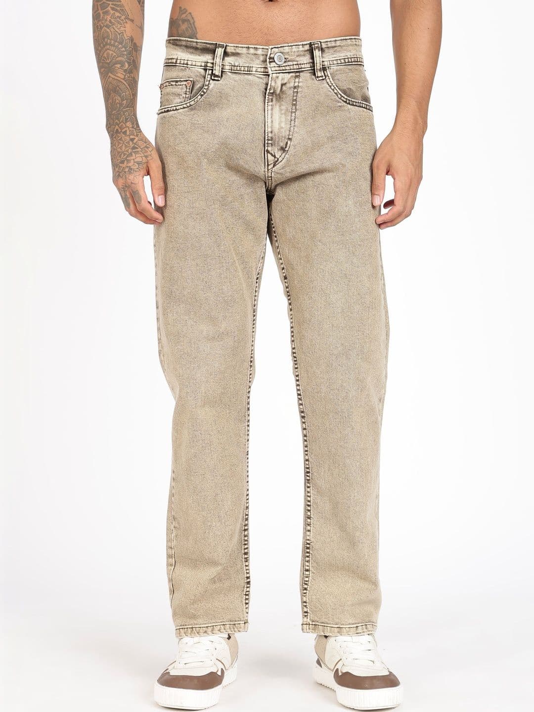 ONSYLE Men Relaxed Fit Mid-Rise Light Fade Stretchable Jeans - view 1