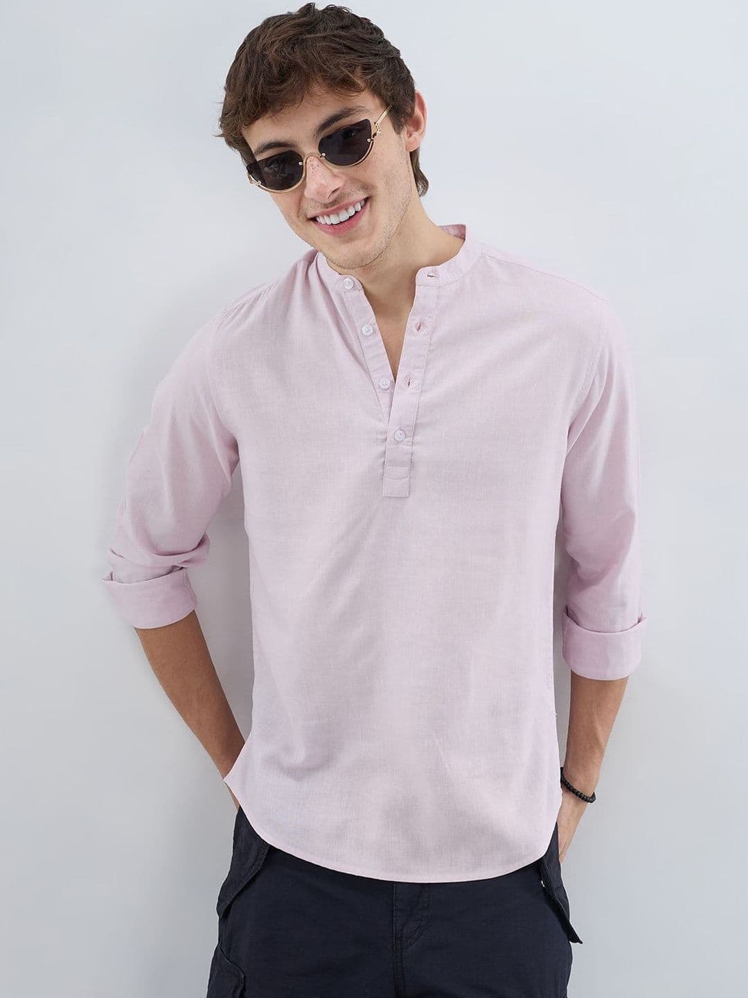 VASTRADO Men Thread Work Kurta