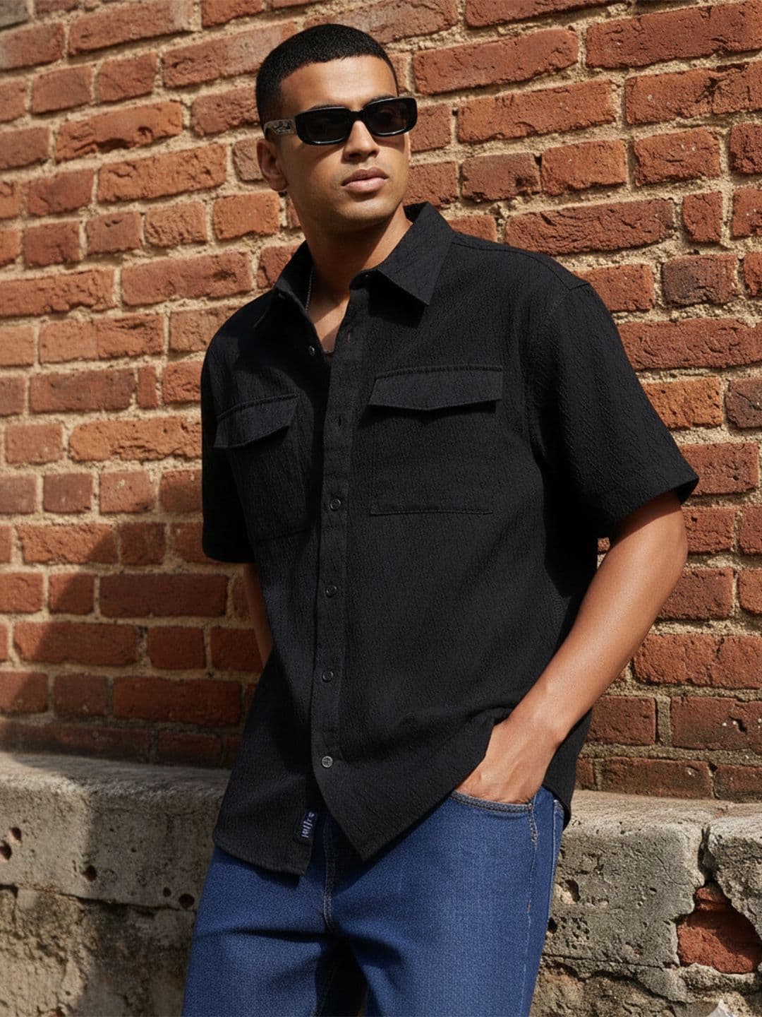 The Roadster Life Co. Textured Pure Cotton Casual Regular Fit Shirt - view 1